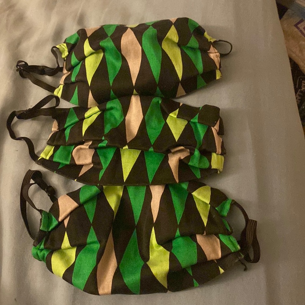3 for 10 Pinup Couture Harlequin print masks